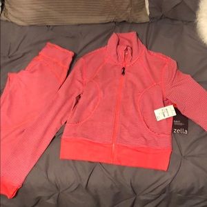 Zella workout capris/Zella NWT zip jacket